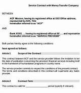 Service Provider Contract Template Photos