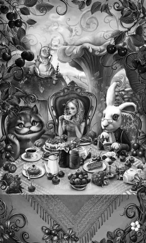 Sitting In Wonderland Alice In Wonderland Drawings Alice In