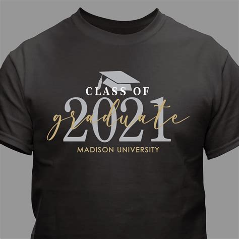 Personalized Graduate T Shirt With Graduation Year