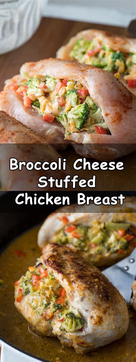 Place chicken rolls into skillet and cook until browned, 2 to 3 minutes. Broccoli Cheese Stuffed Chicken Breast