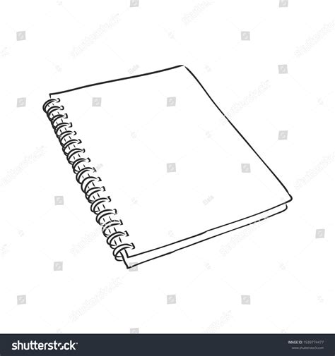 Sketch Notebook Vector Illustration Hand Drawn Stock Vector Royalty