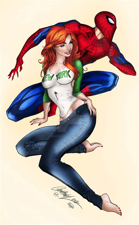 Mary Jane And Spider Man By Rhiannashepard On Deviantart