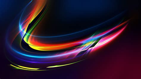 colorful glow bright lines wave dark background abstraction 4k hd abstract wallpapers