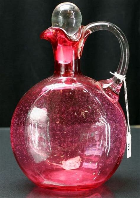 Victorian Cranberry Glass Jug Glass Jug Fenton Glass Murano Glass Bottles And Jars Glass