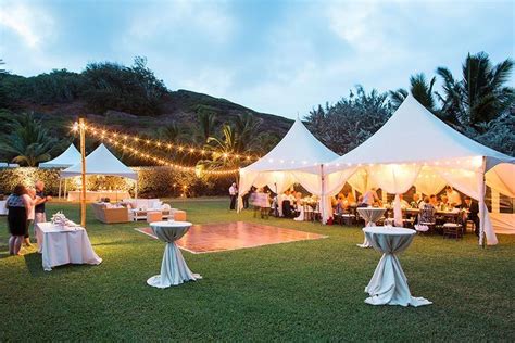 Outdoor Tent Wedding With Strung Lighting In 2020 Outdoor Tent