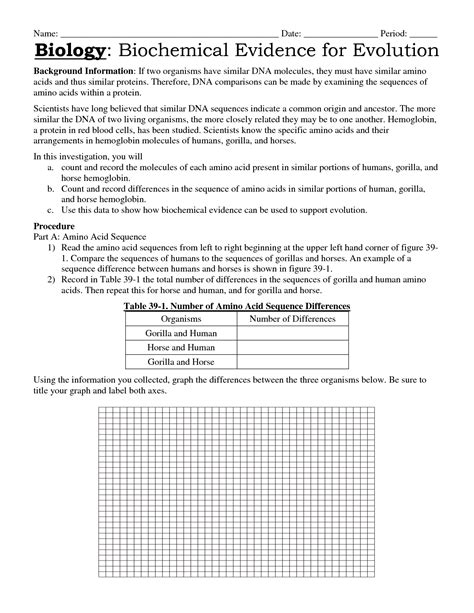 16 Best Images of Evidence Of Evolution Worksheet Answers Evidence of