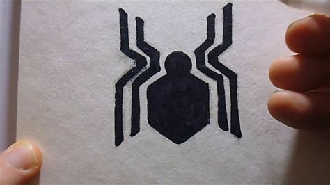 Spiderman Logo Drawing How To Draw Spidermans Logo Easy Drawing Guides