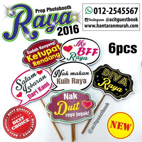 Prop Photobooth Hari Raya 2016 By Famous Acitguestbook Kedai Online