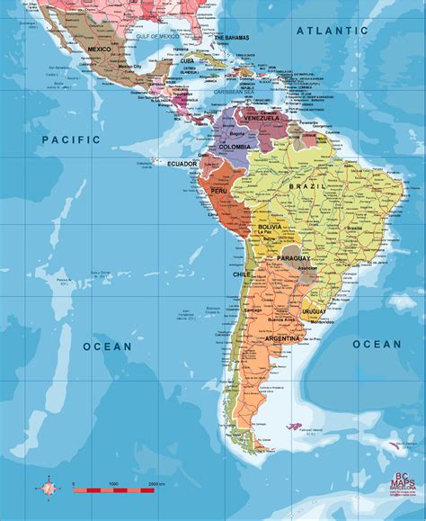 South America Vector City Maps Eps Illustrator Freehand Corel