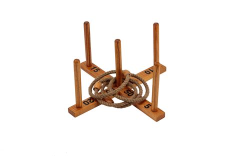 Wooden Rope Ring Toss Quoits Outdoor Game Set Etsy