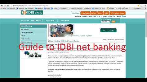 For new users, register your online banking allows you to view all of your vcnb accounts including checking accounts, savings accounts, loans, individual retirement accounts. IDBI Bank internet banking guide to login to account and ...