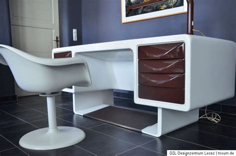 70s Office Desk Space Age Design Futuristic Furniture Retro Lounge