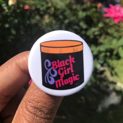 Black Girl Magic Small Button White Letters Etsy