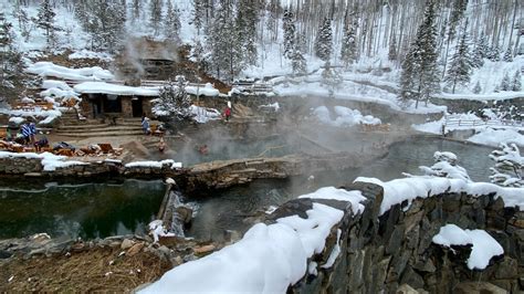 When The Sun Goes Down At This Snowy Colorado Hot Springs