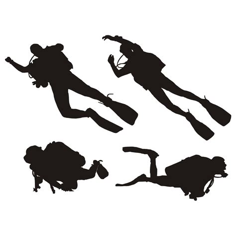 Vector For Free Use Diving Silhouette
