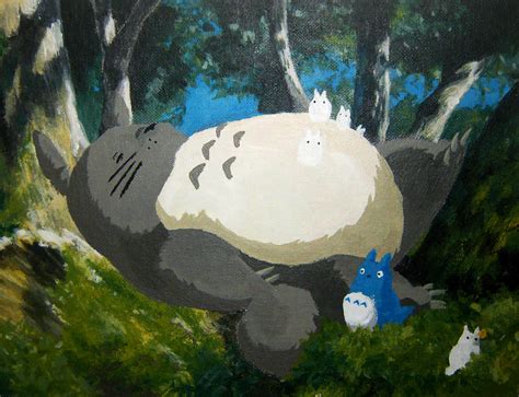 Sleeping Totoro By Psychoticjelly On Deviantart