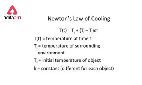 Newtons Law Of Cooling Formula Experiment For Class 9 And 12