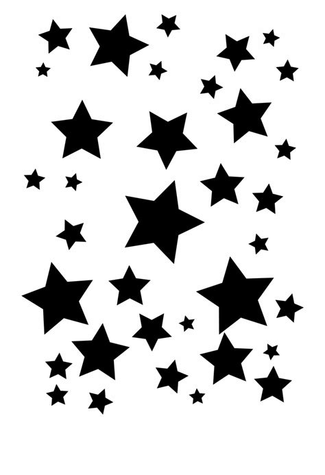 Black And White Stars Transparent Clip Art Library