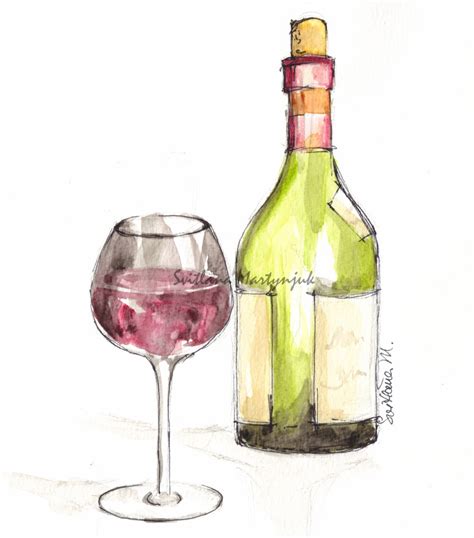 Wine Bottle Watercolor At Getdrawings Free Download