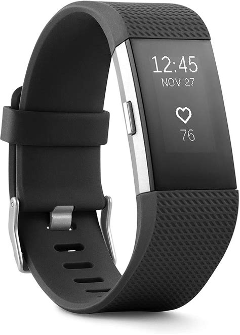 Fitbit Charge 2 Heart Rate Fitness Wristband Black Large Us Version 1 Count Fitness