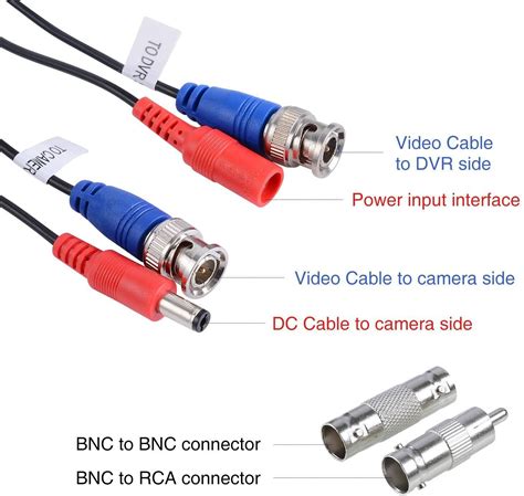 5m 100m Bnc Dc Power Lead Cctv Security Camera Dvr Video Camera Extension Cable Ebay