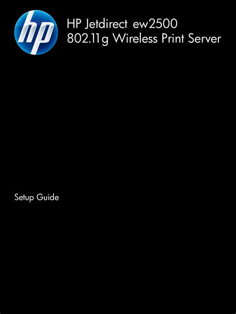 Hp Jetdirect Ew2500 802 11b G Wireless Print Server Setup And Install