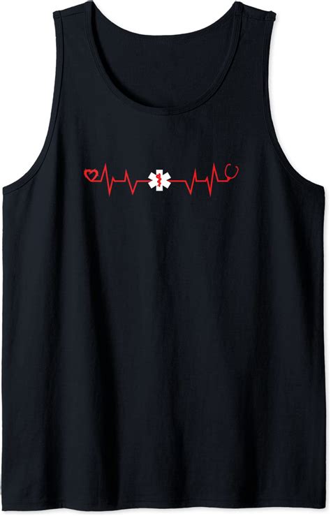 Funny Emt Heartbeat T Cute Love Paramedic Ems Tank Top
