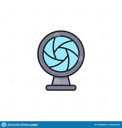 Web Camera Icon Isolated Background Chat Camera Stock Vector