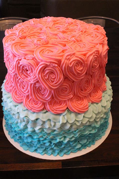 You'll need to start with a standard cake mix. Rosette w/ombre lace | Cake decorating, Cake