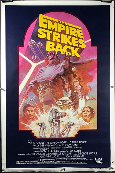 Empire Strikes Back Original Rolled Vintage Movie Poster Re Release Original Vintage