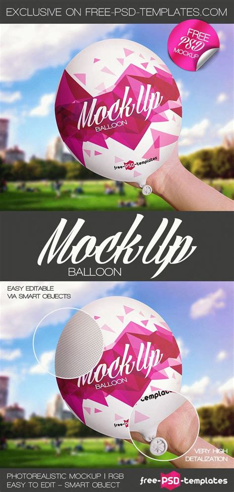 balloon mock   psd  psd templates  photoshop mockup psd balloon
