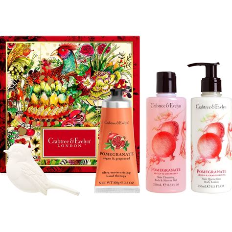 Crabtree And Evelyn Pomegranate Argan And Grapeseed Deluxe T Set
