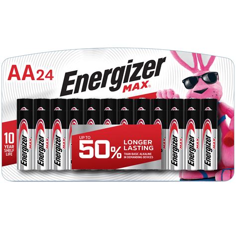 Energizer Max Aa Batteries 24 Pack Double A Alkaline Batteries