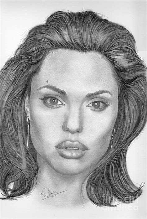Angelina Jolie Lips Drawing Funkyartdrawingsgreen
