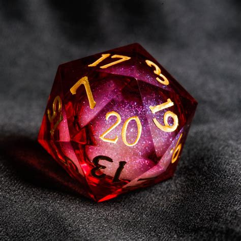 Dark Red Liquid Core Dice Set Etsy Dnd Dungeons And Dragons Dice