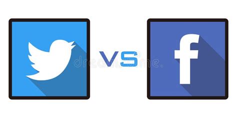 Facebook Vs Twitter Editorial Photo Illustration Of Contacts 44507276