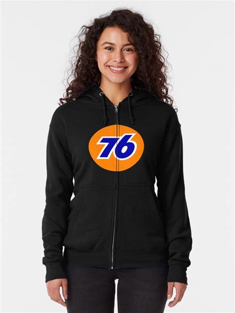 Union 76 Union 76 Gasoline Logo Zipped Hoodie By Alanrusse885