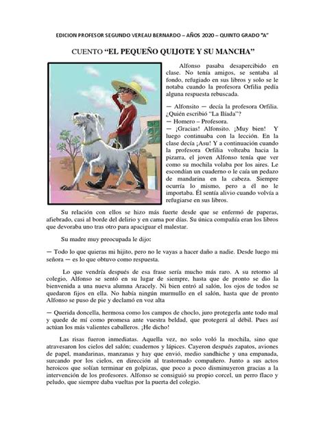 Cuento El Quijote Y Su Mancha 3 Don Quijote
