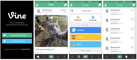 Ionic Prototyping Vine Ui Vine Is An Entertainment Network Where