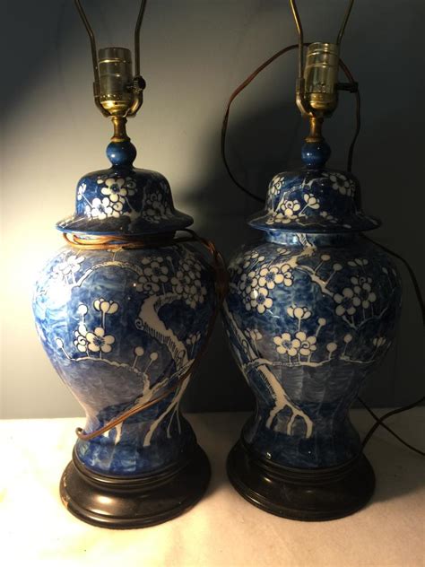 Classic blue classic blue & white porcelain vase lamp perennially popular birds and flowers are featured in an oval frame surrounded by traditional oriental butterfly and dragonfly porcelain mini lamp who doesn't love butterflies, dragonflies and flowers! Pair Chinese Blue and White Porcelain Lamp