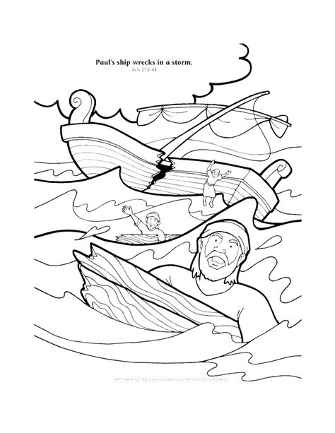 Bible Coloring Pages Paul