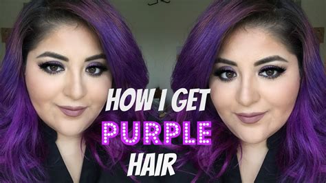 Avoid the sun as much as possible since this makes the purple color fade faster. How I get Purple Hair | Hair Tutorial - YouTube