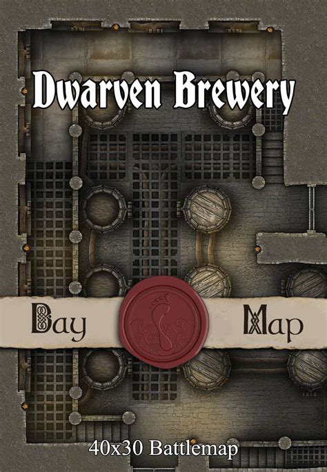 Dwarven Brewery 40x30 Battlemap With Adventure