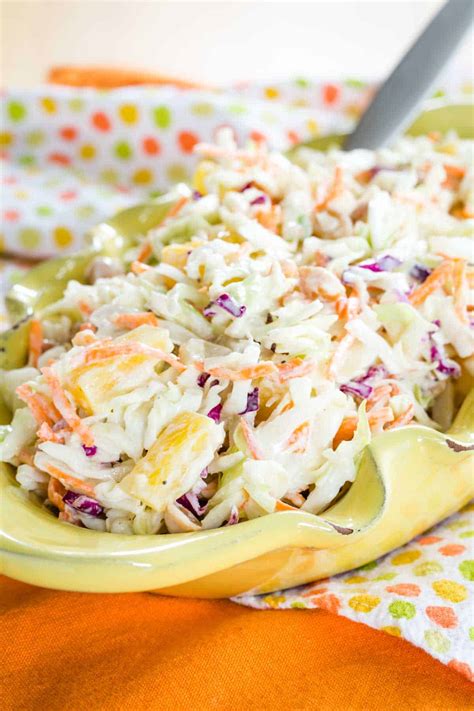 Hawaiian Pineapple Coleslaw No Mayo Cupcakes And Kale Chips