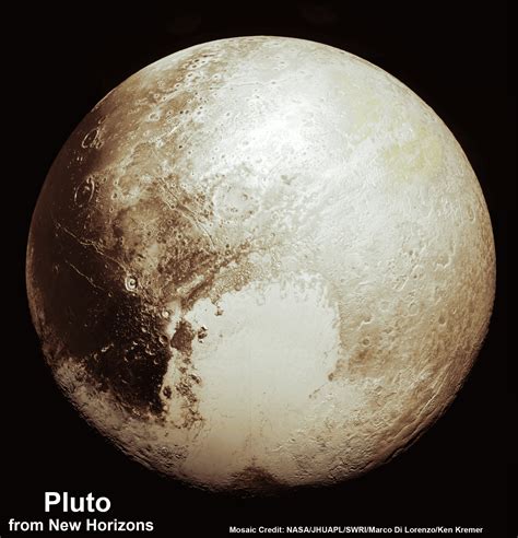 This New Global Mosaic View Of Pluto Was Created From The Latest High