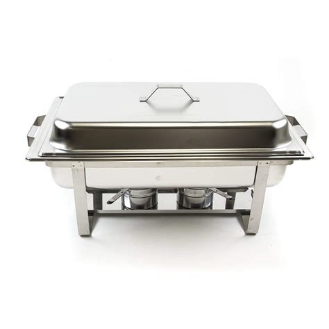 Chafing Dishes - Stainless Steel 8 Quart Rectangular ...