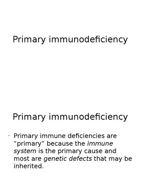 Immunodeficiencyppt Immunodeficiency Immune System