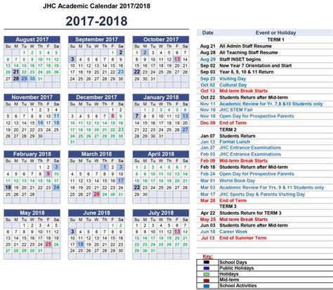 To view other calendar years (past and future), see the menu. jhc academic calendar 2017 2018 may 2017 college ...