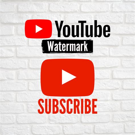 Youtube Subscribe WATERMARK Play Button Instant Download Etsy Ireland