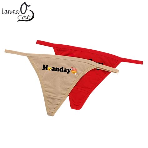 sexy every day cotton g string women sexy g string underwear week day thongs underpants for